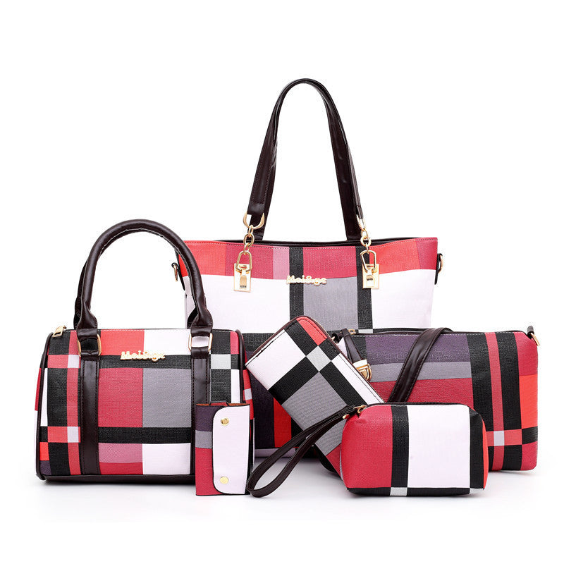 Women's Classy Fashion Check Korean Style Crossbody Bags