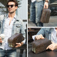 Men's Black Angel First Layer Cowhide With Password Clutch Men's Handbags