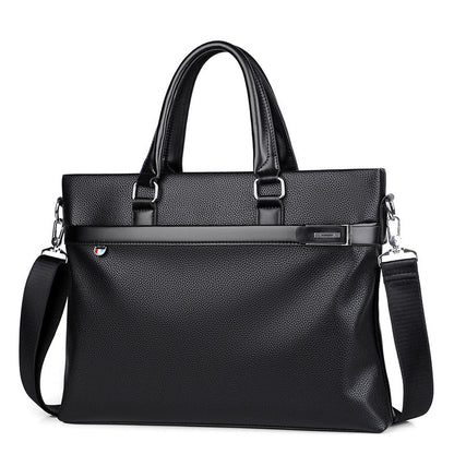 Men's Business Soft Leather Computer Trendy Trend Men's Handbags