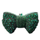 Women's Banquet Dress With Diamond Bow Holding Evening Bags