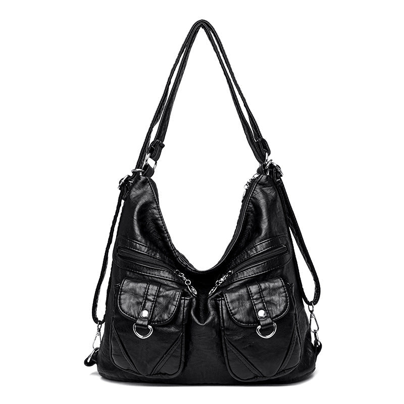 Women's Design Retro Large Capacity Washing Soft Crossbody Bags