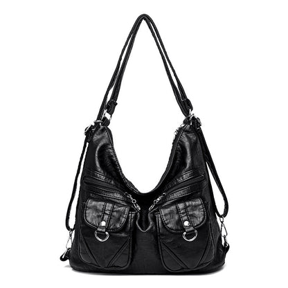 Women's Design Retro Large Capacity Washing Soft Crossbody Bags