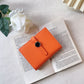 Women's Green Simple Short Thin Solid Color Cowhide Ladies Wallets