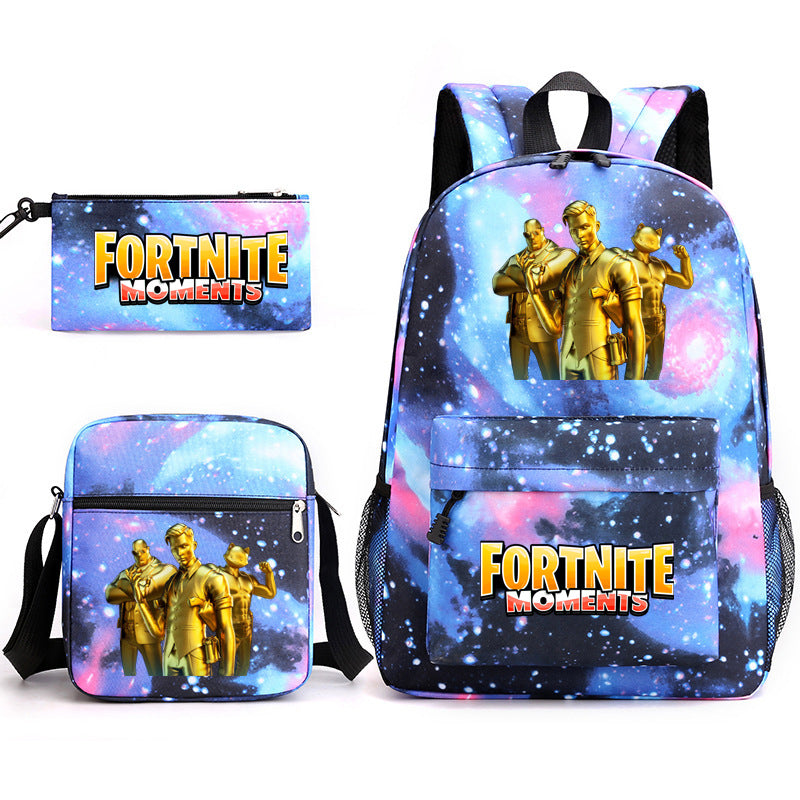 Durable Leo Massey Peripheral Printed Pencil Middle School Students' Schoolbags