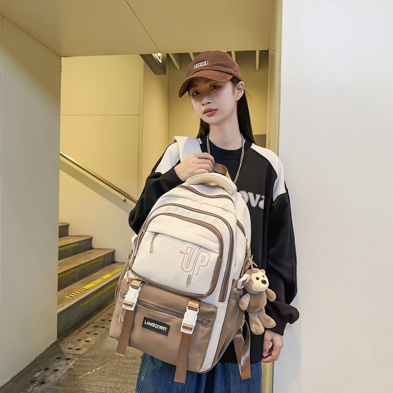 Fashion Female Junior High Large Capacity Color Middle School Students' Schoolbags