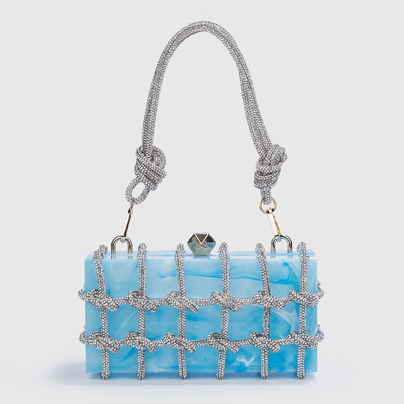 Storage Box Banquet Handcraft Braiding Rope Small Square Bags