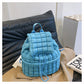 Women's Commuter Large Capacity Lightweight Fluffy Plaid Backpacks