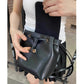 Graceful Durable Retro Brown Drawstring Texture Backpacks