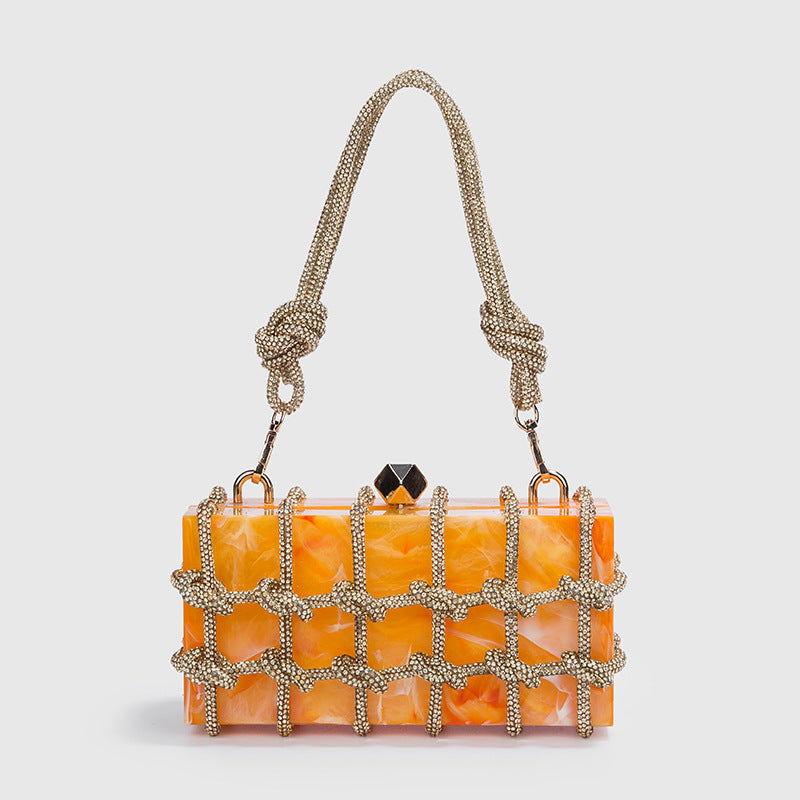 Storage Box Banquet Handcraft Braiding Rope Small Square Bags