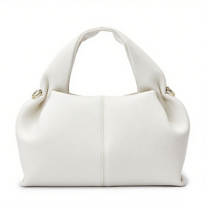 Women's French Soft Leather Cloud Fashion Simple Large Handbags