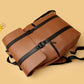 Men's Commuter Leather Waterproof Large Capacity Decompression Backpacks