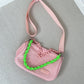 Macaron Female Fashion Grid Chain Large Shoulder Bags