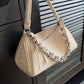 Women's French Retro Lychee Pattern Fashion Underarm Tote Bags