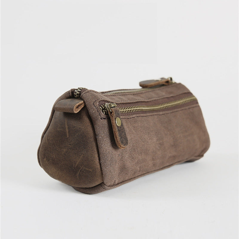 Women's & Men's & Clutch Vintage Canvas Long Zipper Bags