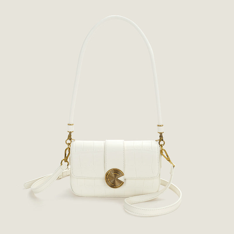 Women's High-grade Niche Underarm Retro Crocodile Pattern Shoulder Bags