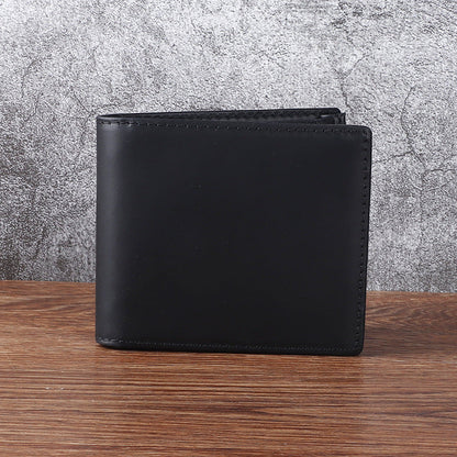 Men's Leather Short Business First Layer Cowhide Ladies Wallets