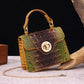 Women's Portable Retro Brahmin Crocodile Pattern Crossbody Bags