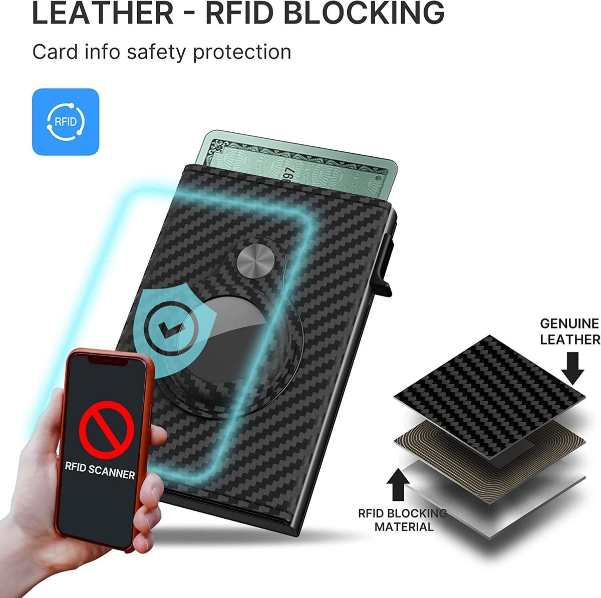 Men's Graceful Pretty Metal Aluminum Alloy Card Holder