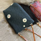 Women's Artistic Cotton Linen Mobile Canvas Mini Crossbody Bags