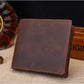 Men's Crazy Horse Leather Short Business Horizontal Men's Wallets