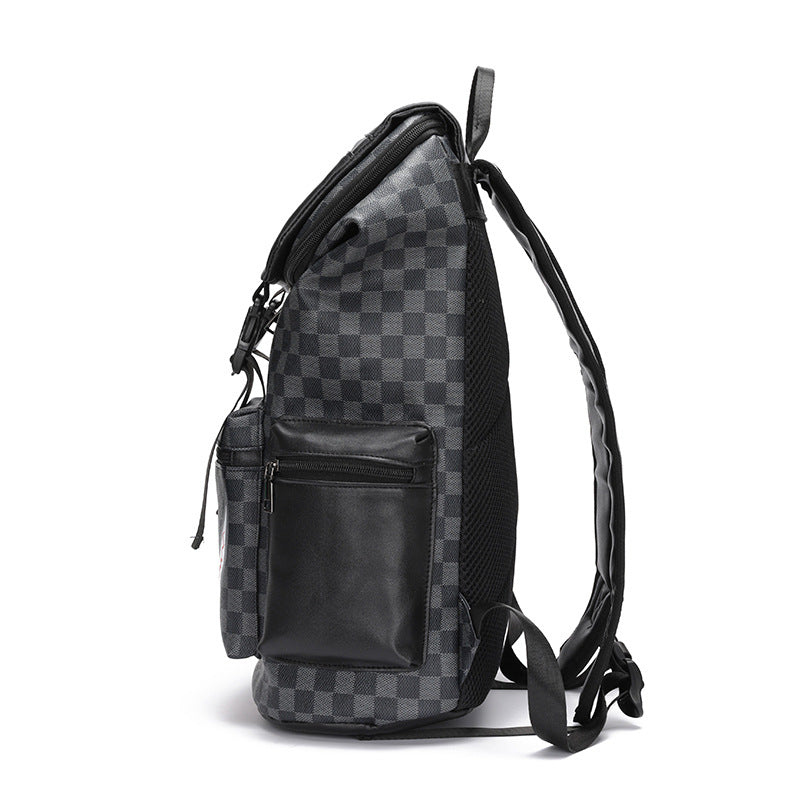 Men's Printed Plaid Fashion Large Capacity Computer Backpacks