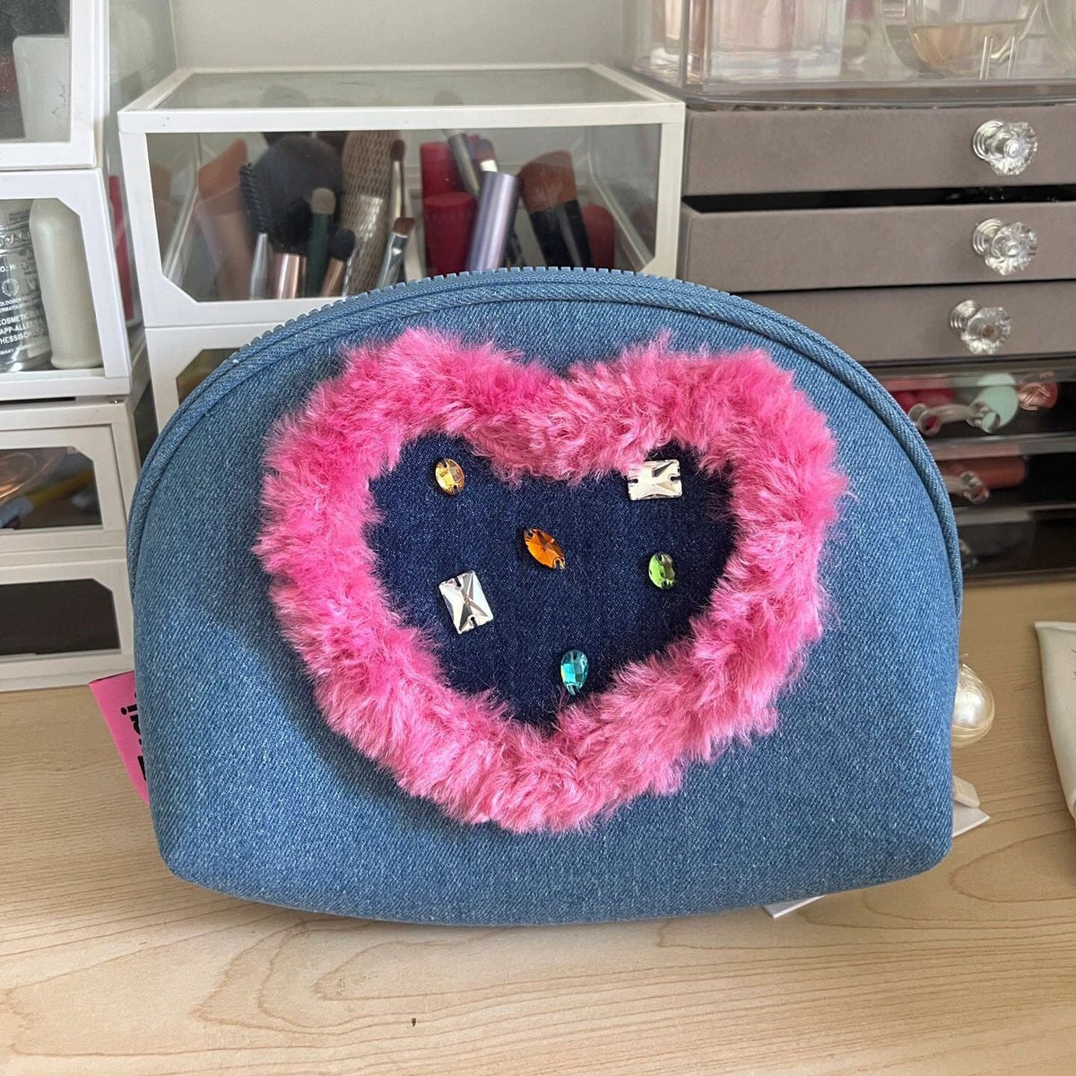 Heart Denim Shell Buggy Rabbit Plaid Bags
