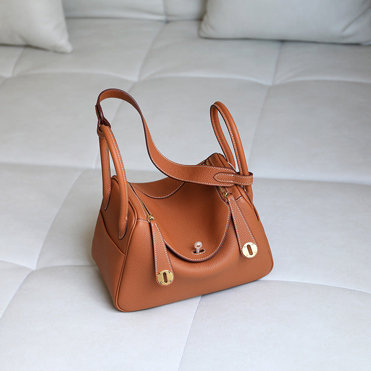 Lindy Genuine Cattlehide Leather Surface High Hand Crossbody Bags