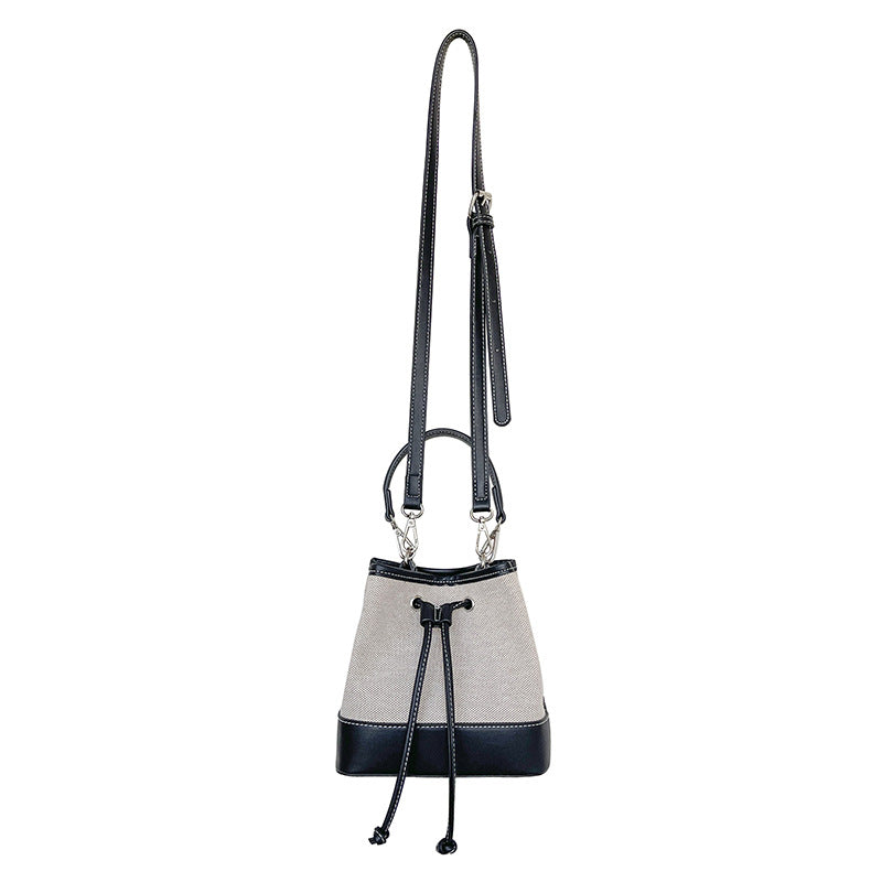 Women's Korean Style Canvas Artistic Stitching Design Crossbody Bags