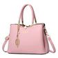 Women's Western Style Solid Color Large Capacity Handbags