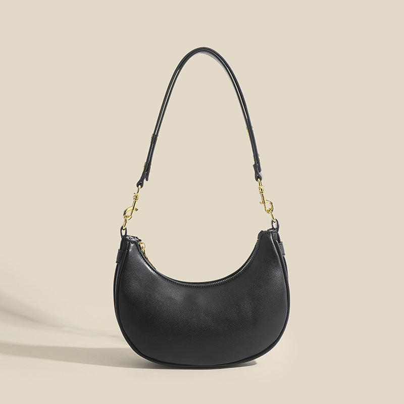 Retro Underarm Textured Light Luxury Crescent Moon Shoulder Bags