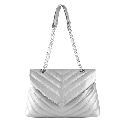 Women's Commuter Soft Metal Chain Embroidered Versatile Crossbody Bags