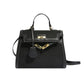 Women's Kelly Portable Underarm Solid Color Texture Lock