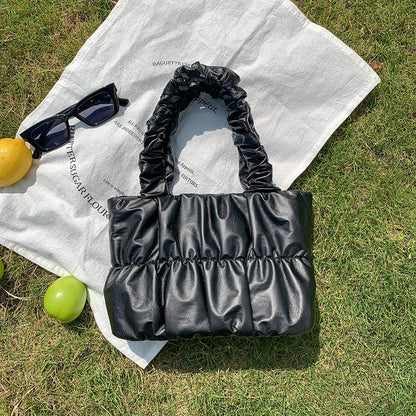 Women's Pleated Design Hand Carrying Commuter High-grade Handbags