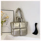 Women's Plaid Large Capacity Down Fashion Trendy Shoulder Bags