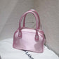 Niche Satin Pink Ballet Style Bowling Handbags