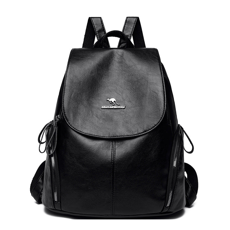 Women's Leather Large Capacity Fashion Mother Going Backpacks