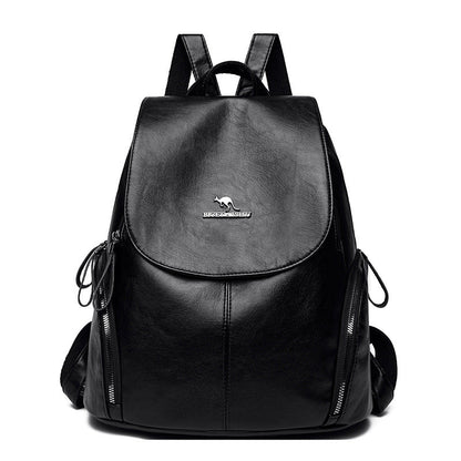 Women's Leather Large Capacity Fashion Mother Going Backpacks