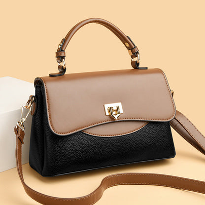 Women's Fashion Contrast Color Trendy Large Capacity Handbags