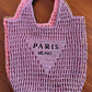 Round Goddess Underarm Handmade Straw Bearded Armpit Bags