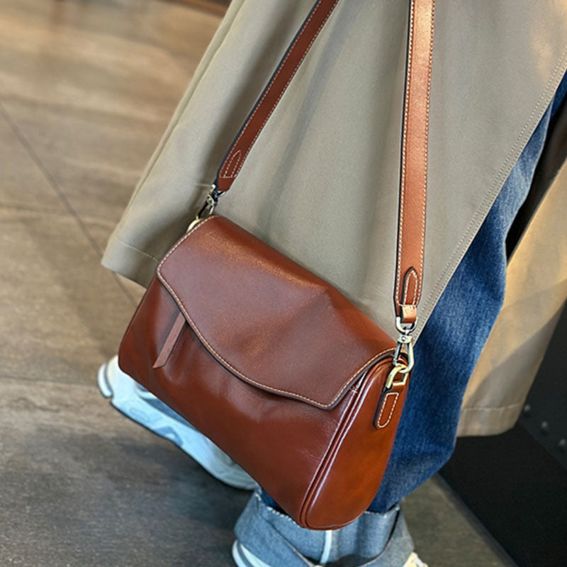 Women's For Woman Underarm Cowhide Retro High Shoulder Bags
