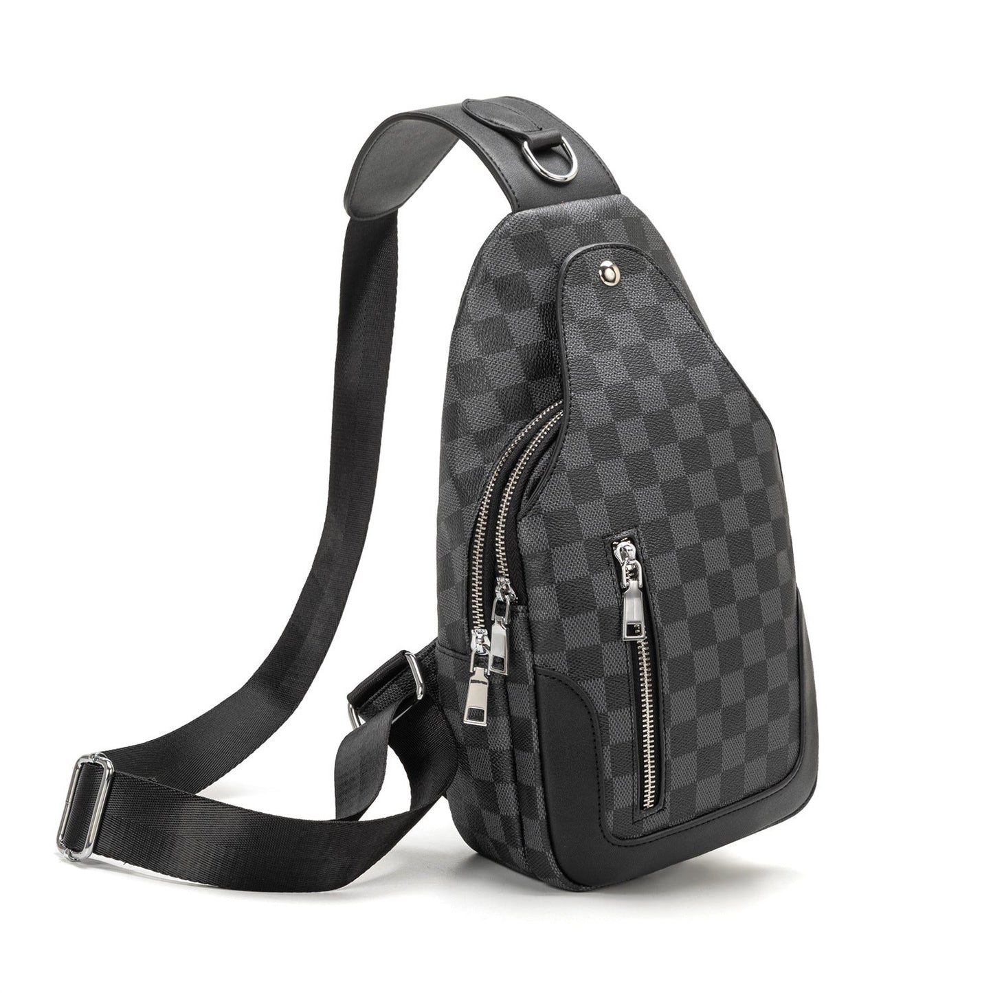 Men's Retro Fashion Light Luxury High-grade Checkerboard Men's Chest Bags