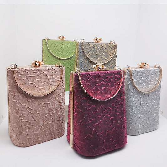 Women's Fashion Dinner Large Capacity Dress Garment Pleated Evening Bags