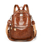 Women's Fashionable Large Capacity Soft Leather Backpacks