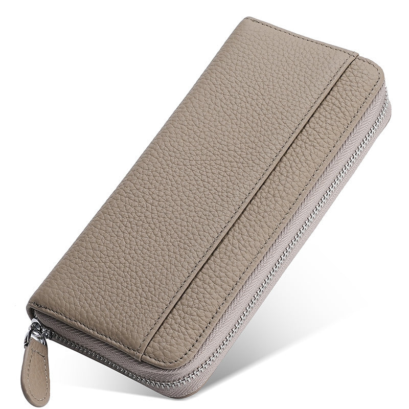Women's & Men's & Genuine Leather Credit Long Clutch Purses