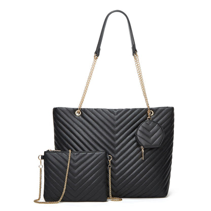Women's Fashion Rhombus Large Capacity Totes Batch Shoulder Bags