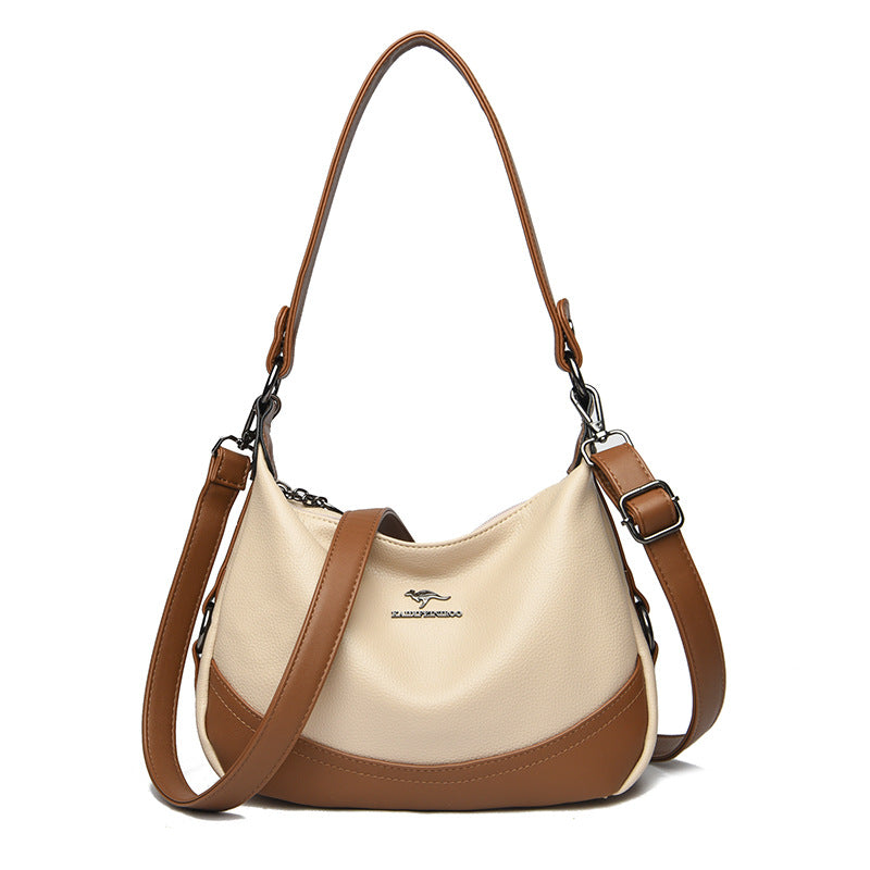 Women's Fashion Classy Mom Female Contrast Color Shoulder Bags
