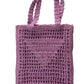 Bolso de moda grande con triángulo de paja bordado