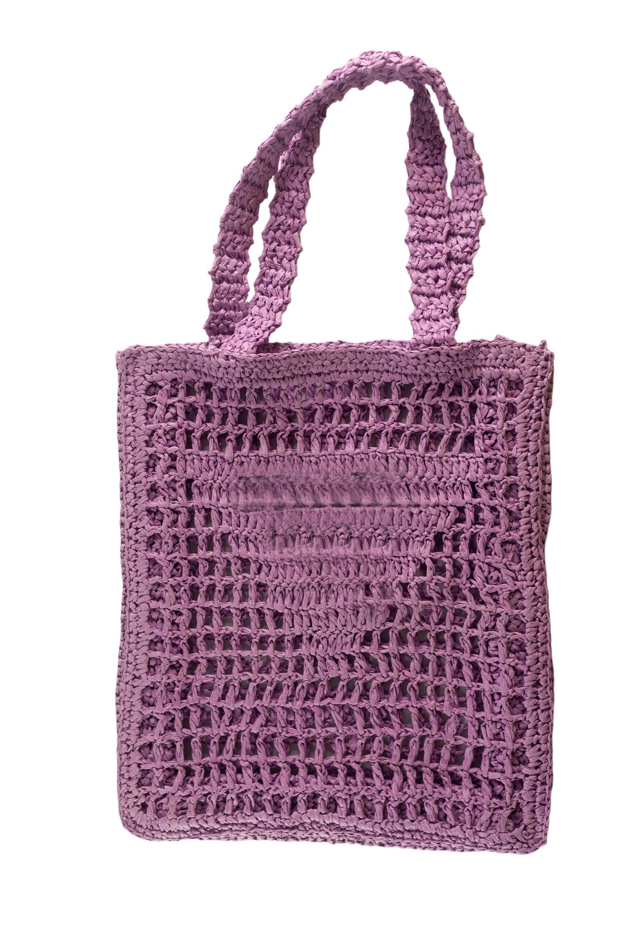 Bolso de moda grande con triángulo de paja bordado