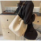 Women's Retro Fashion Letter Large Capacity Commuter Crossbody Bags
