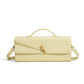 Women's Niche Woven Baguette Fashion Horizontal Clutch Handbags